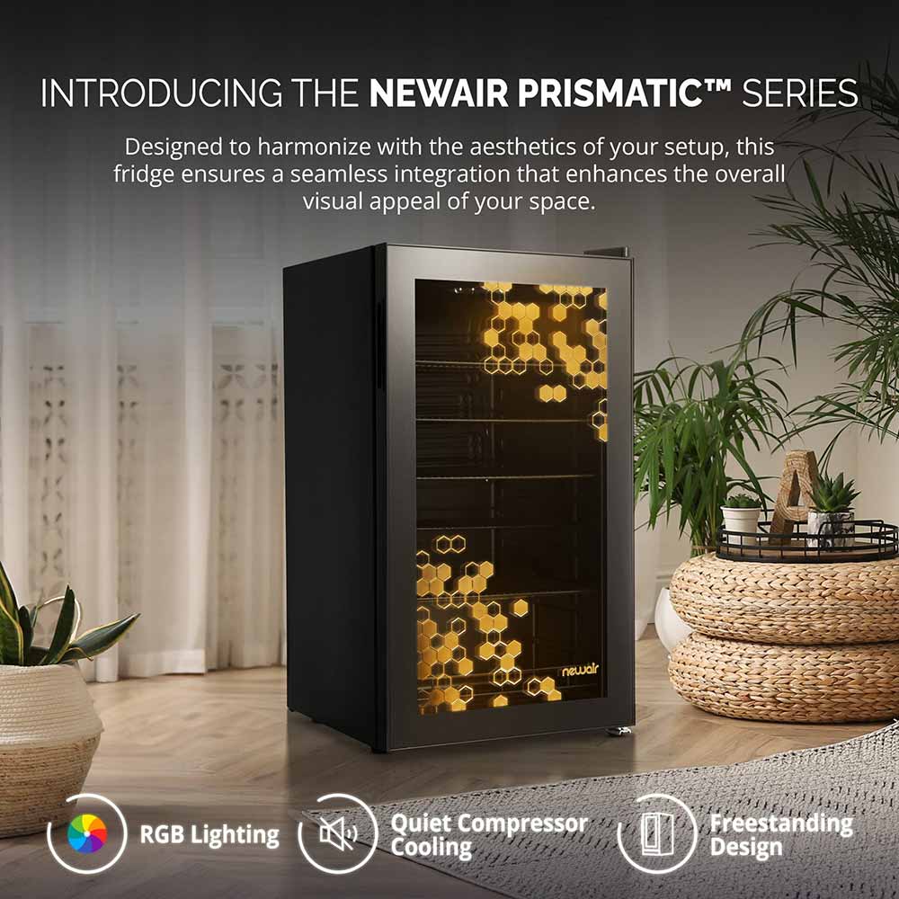 newair prismatic series 85-can beer fridge