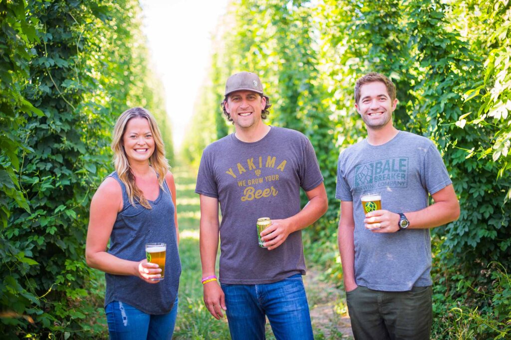 bale breaker brewing company co-founders meghann quinn, kevin quinn, smitty quinn yakima