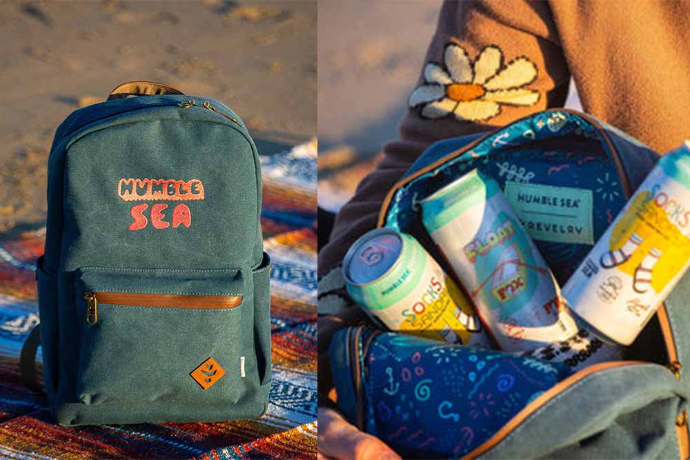 humble sea brewing co. x revelry the explorer backpack best brewery merch