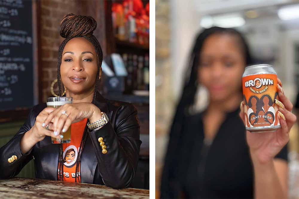 brown girl's brew founder christina thomas and carrot cake amber ale