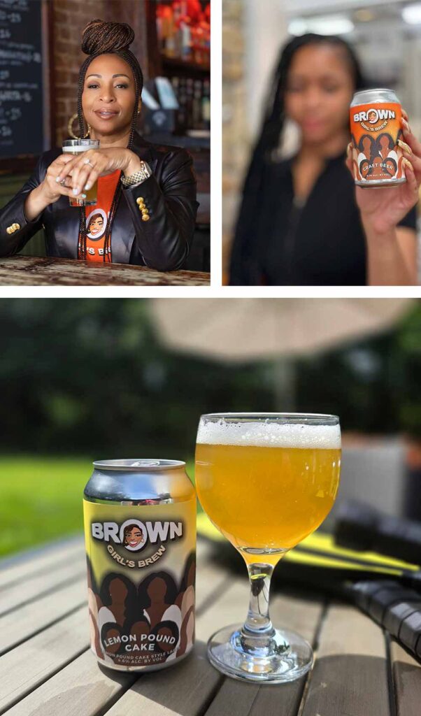 brown girl's brew founder christina thomas carrot cake amber ale and lemon pound cake lager