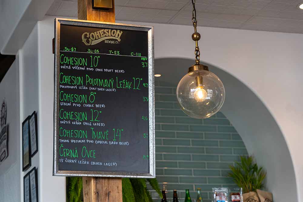 cohesion brewing menu