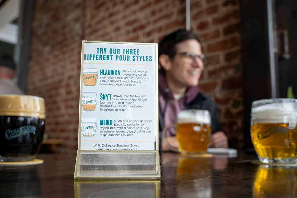 cohesionn brewing denver czech pouring menu