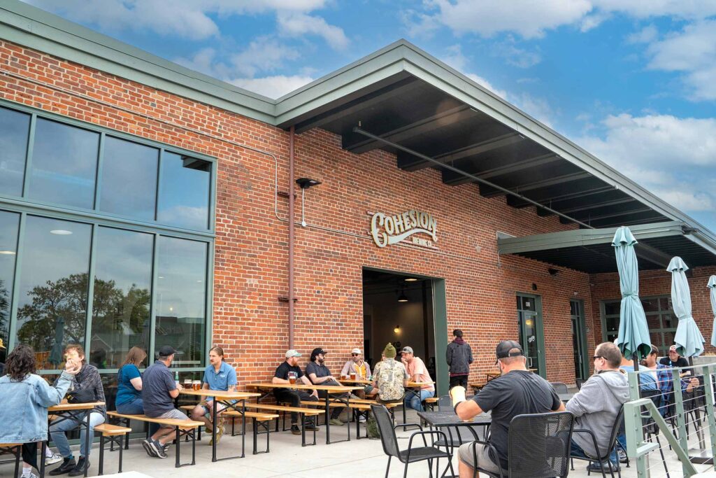 cohesion brewing taproom outside