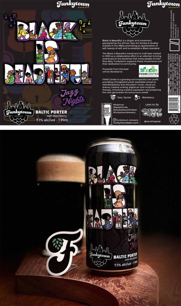 funkytown brewery black is beautiful jazz nights best beer labels 