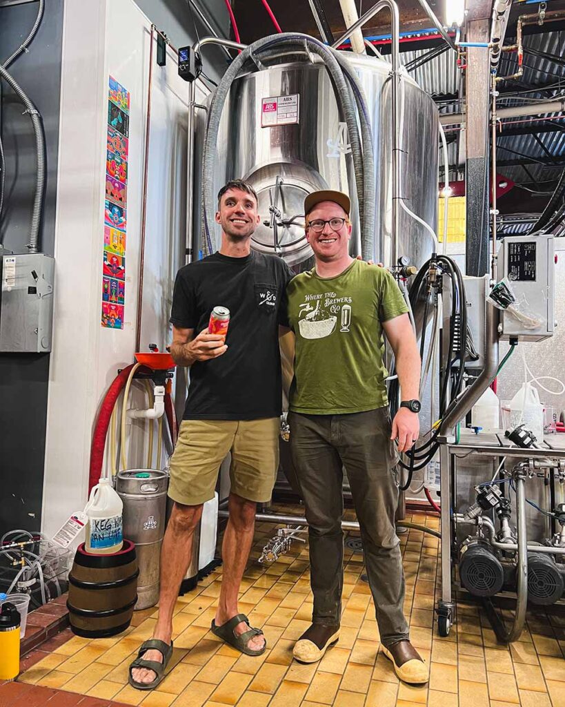 amalgam brewing co-founders eric schmidt and phil joyce and the tank