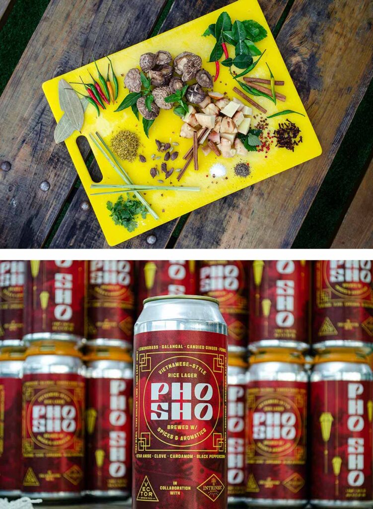 vector brewing pho sho rice lager