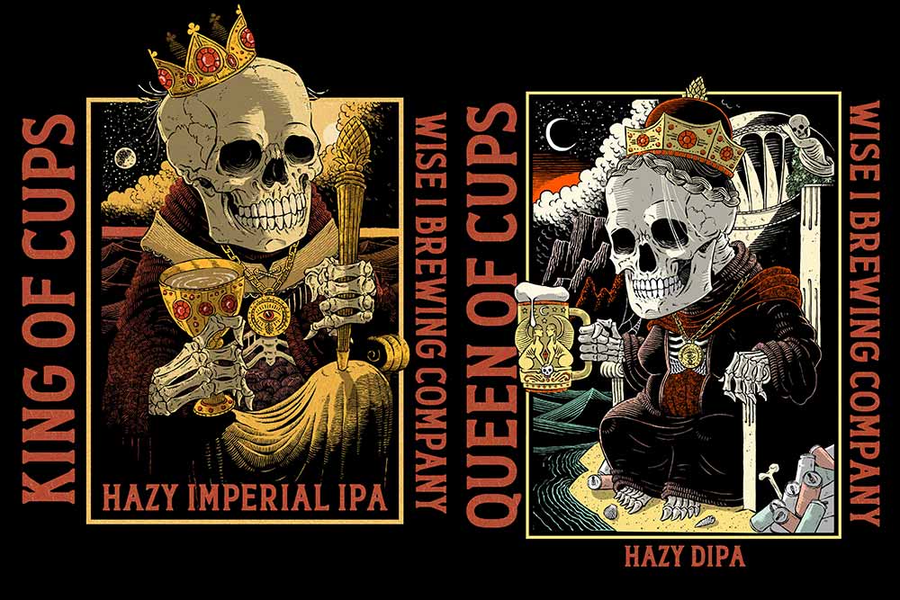 wise i brewing company king of cups imperial hazy and queen of cups hazy ipa