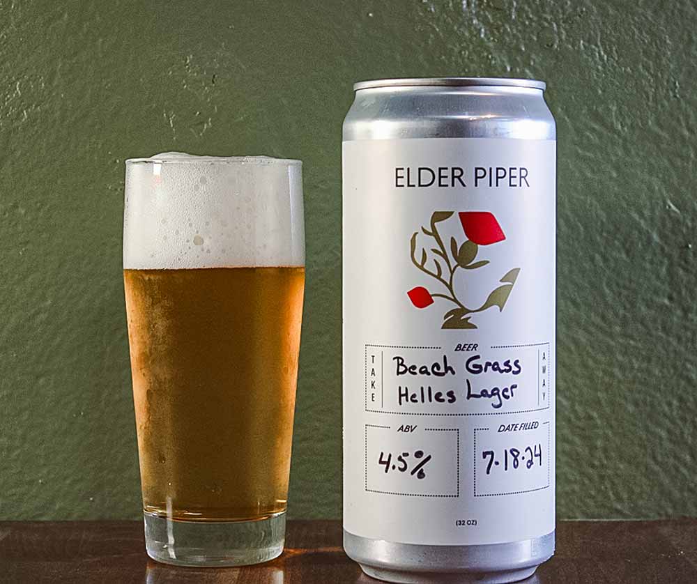 elder piper beer & cider beach grass helles